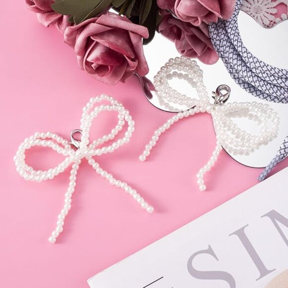 Pearl Bow Shoe Charms - Picture 3 of 5
